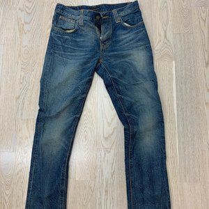 Nudie Jeans Co Grim Tim Org. Gritty Blue size 31 30